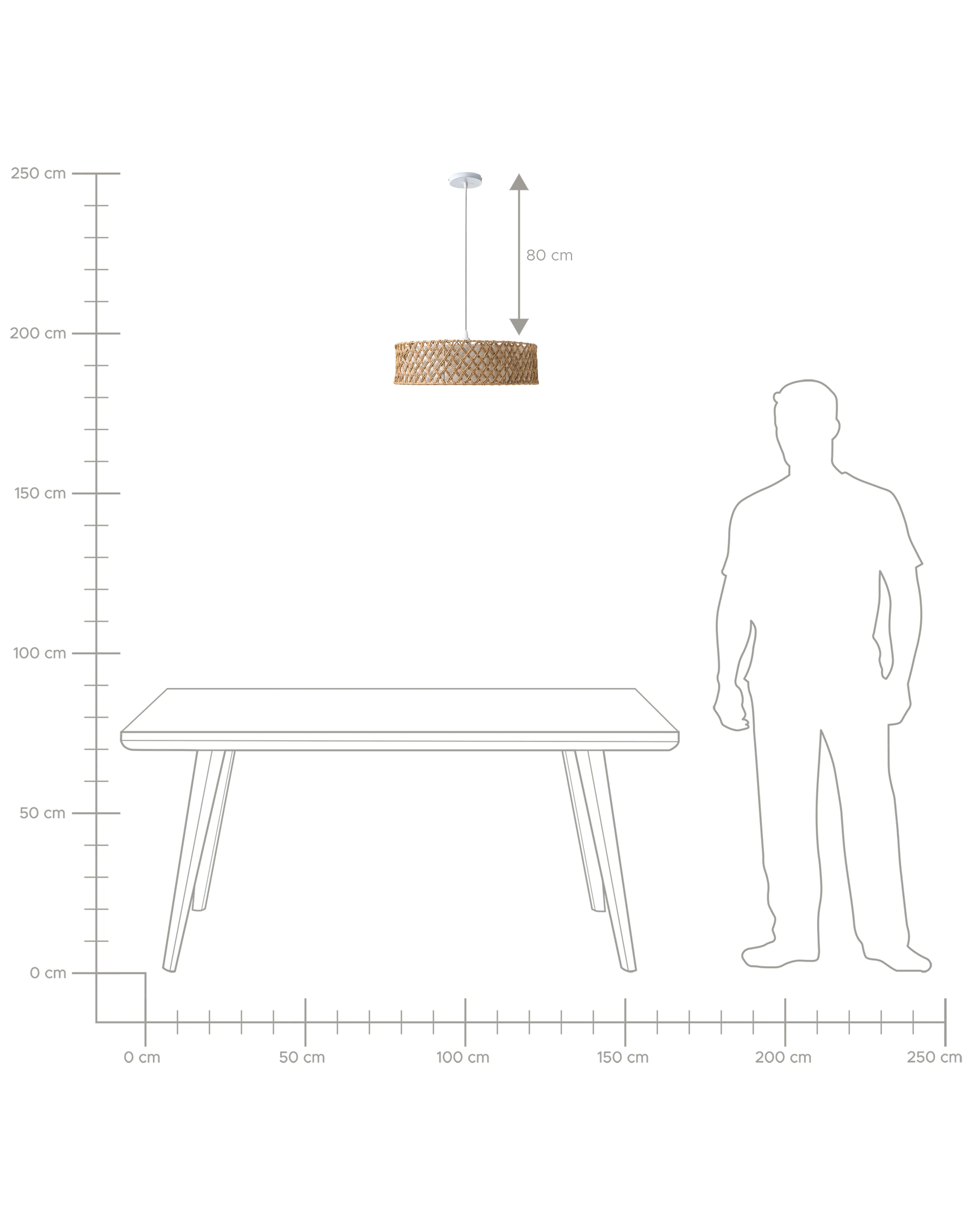 Hanglamp BLONDIN Papierkoord Natuurlijk