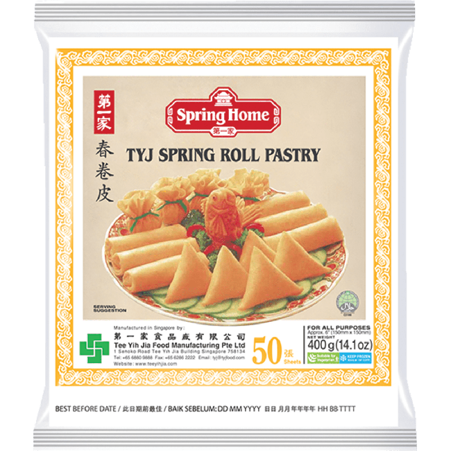 Tee Yih Jia Loempia Vellen 150mm 50st 400g