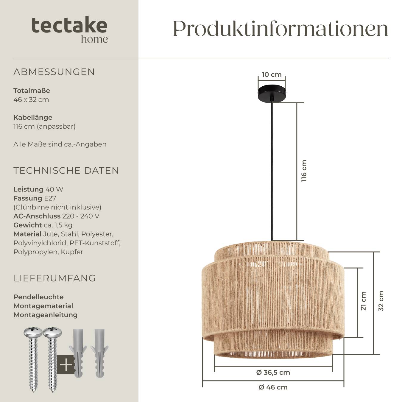 Pendelleuchte Lignea Lux