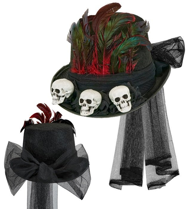 Halloween Hoed Hoog Met Schedels