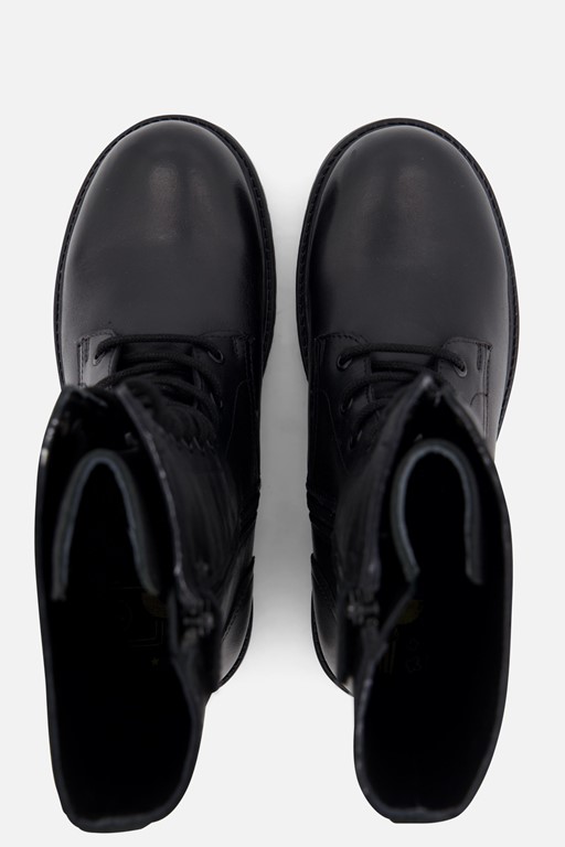 Muyters Hoge Veterboots zwart Leer