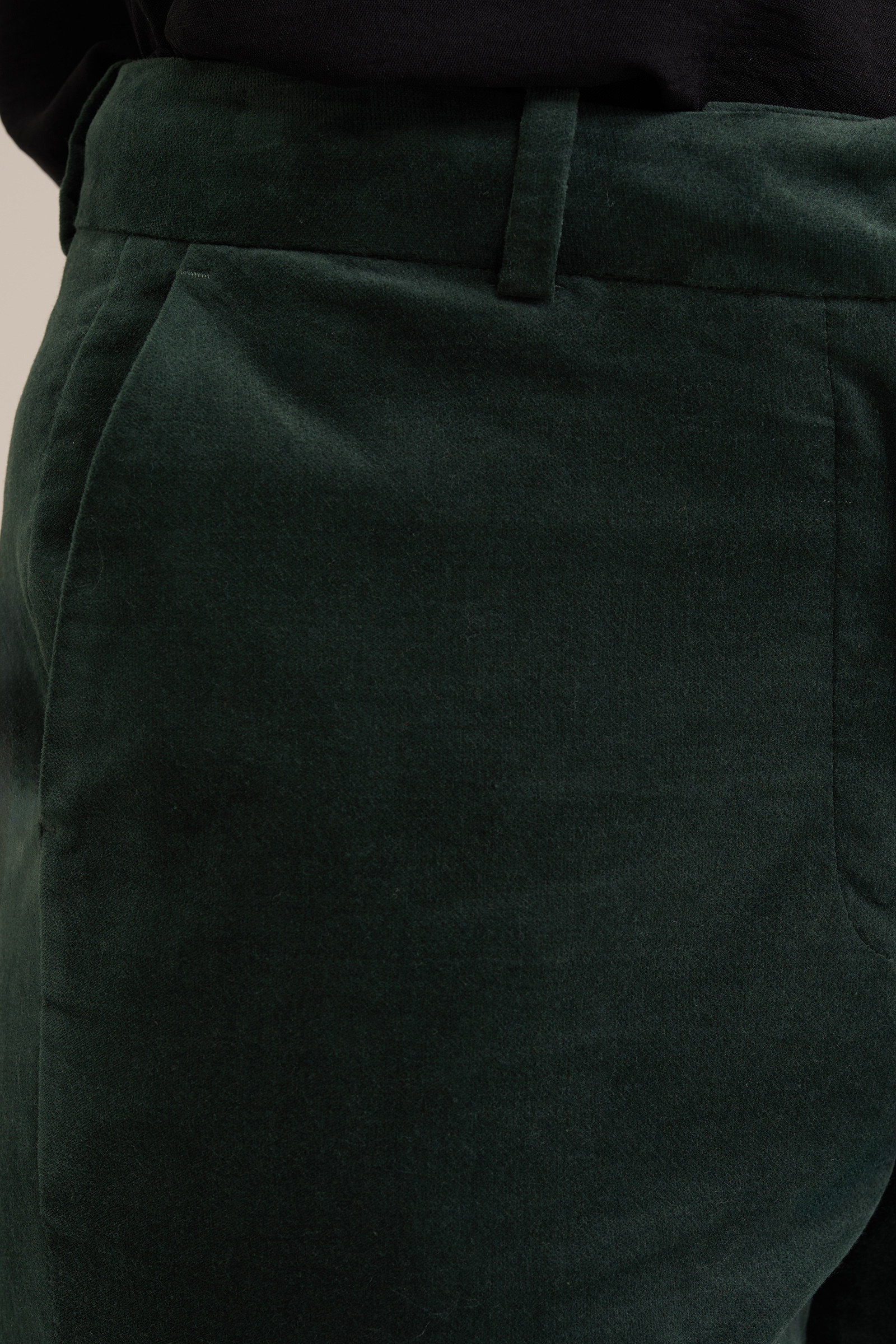 velvet flared pantalon WE Fashion Groen