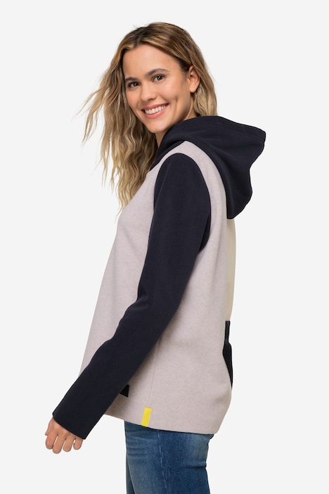 Hoodie, Fleece, Colorblocking, Kapuze, Langarm, OEKO-TEX