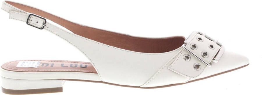 BIBI LOU Slingbacks Dames 520z10 Maat: 37 Materiaal: Leer Kleur: Wit