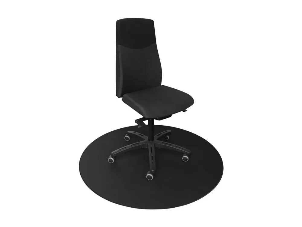 DELTACO DFP410 - Stolemåtte for gaming - rund - 110 cm - sort