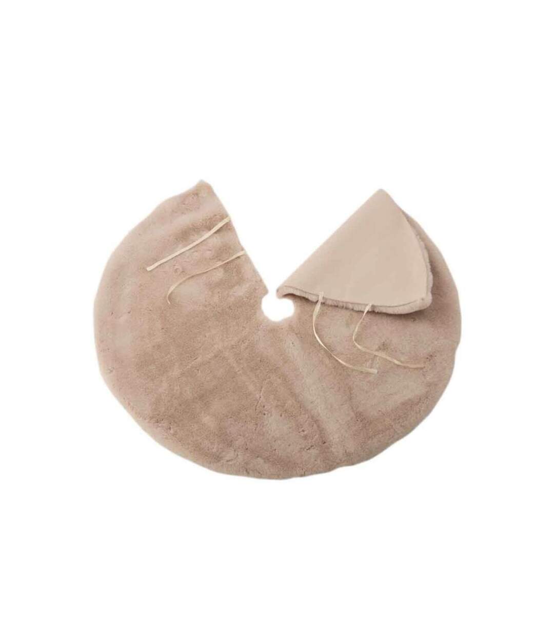 Paris Prix - Cache-pied Pour Sapin rond 90cm Beige