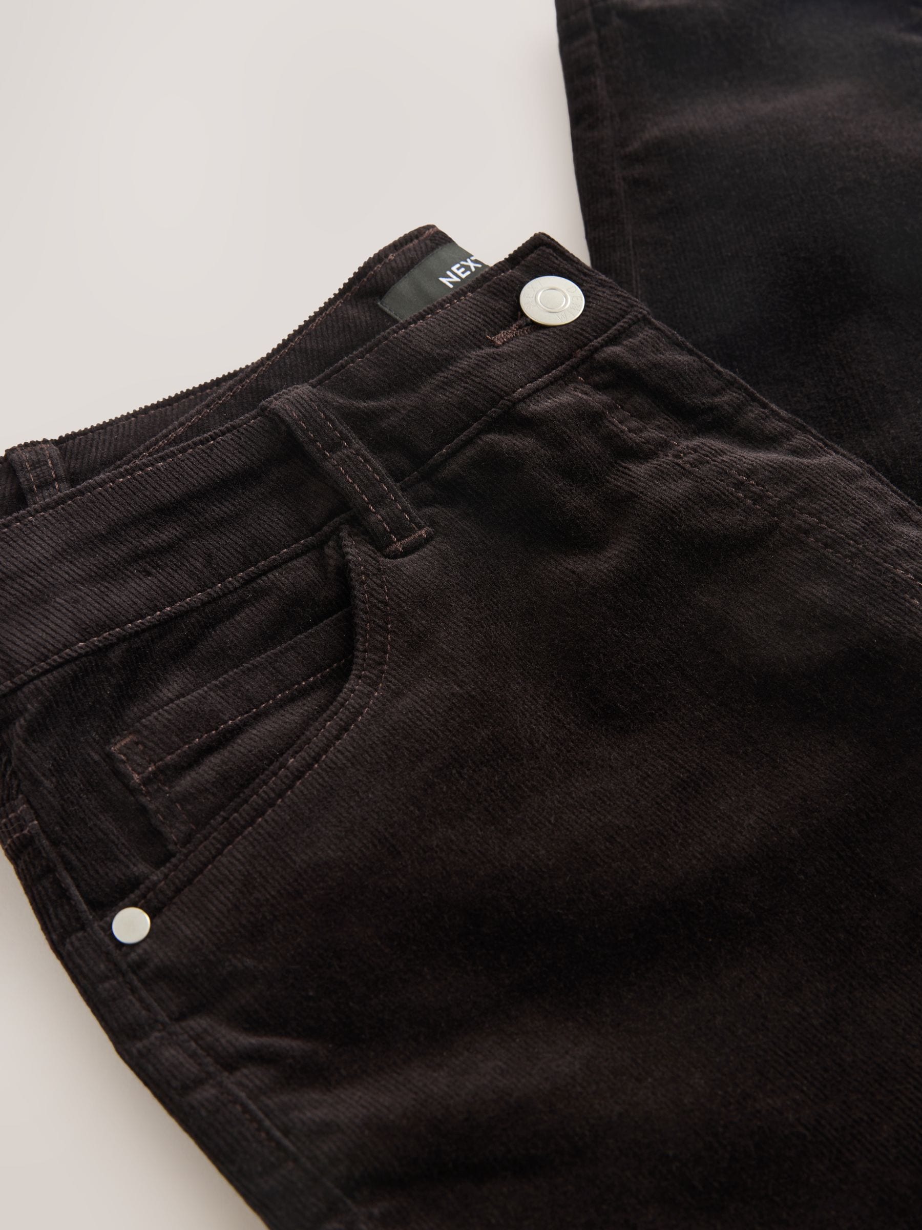 Chocoladebruin - Corduroy skinny broek