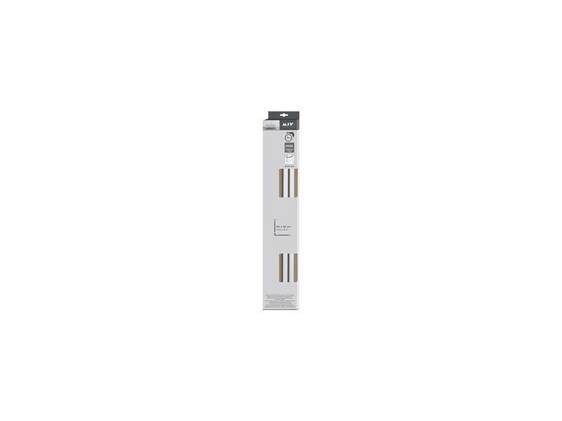 MSV Duschvorhangstange 3-teilig 80 x 2.5 cm, Weiss Modulare Duschvorhangstange aus Aluminium