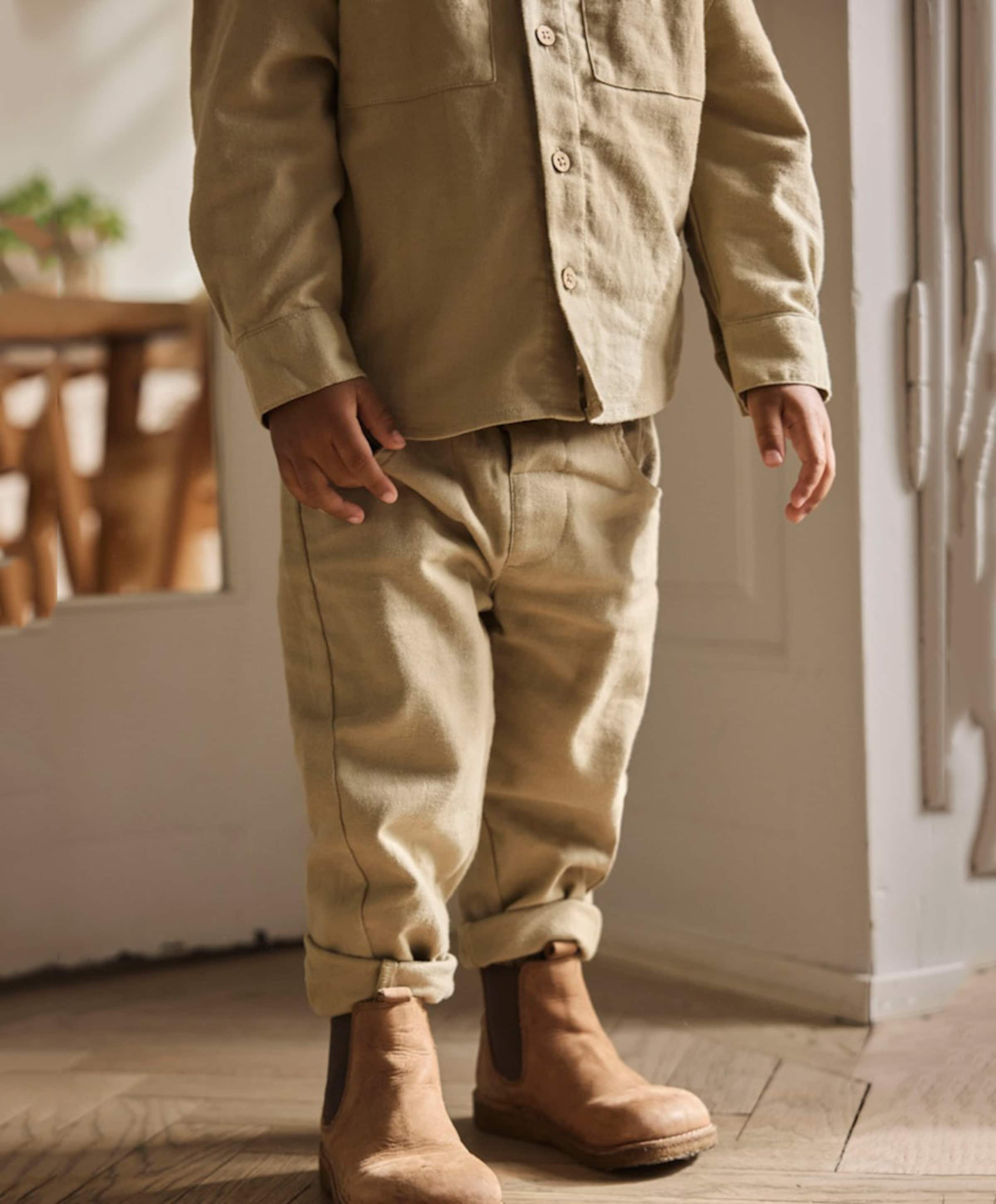 Lil' Atelier NMMKOA LOOSE PANT LIL meisjes broek beige