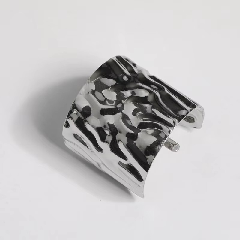 (35x50mm) Haarnadel Spange Metall Pferdeschwanz Haar Accessoire - Silber