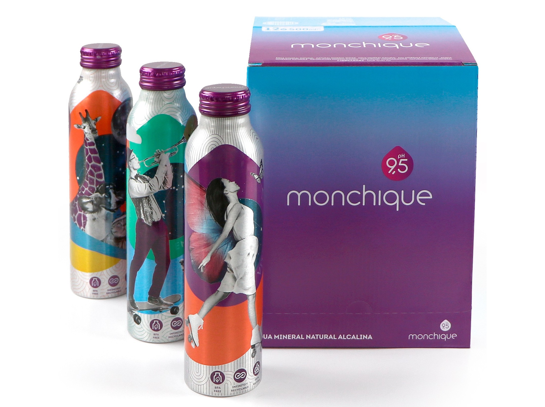 ÁGUA MINERAL NATURAL MONCHIQUE LATA 12X0.50L