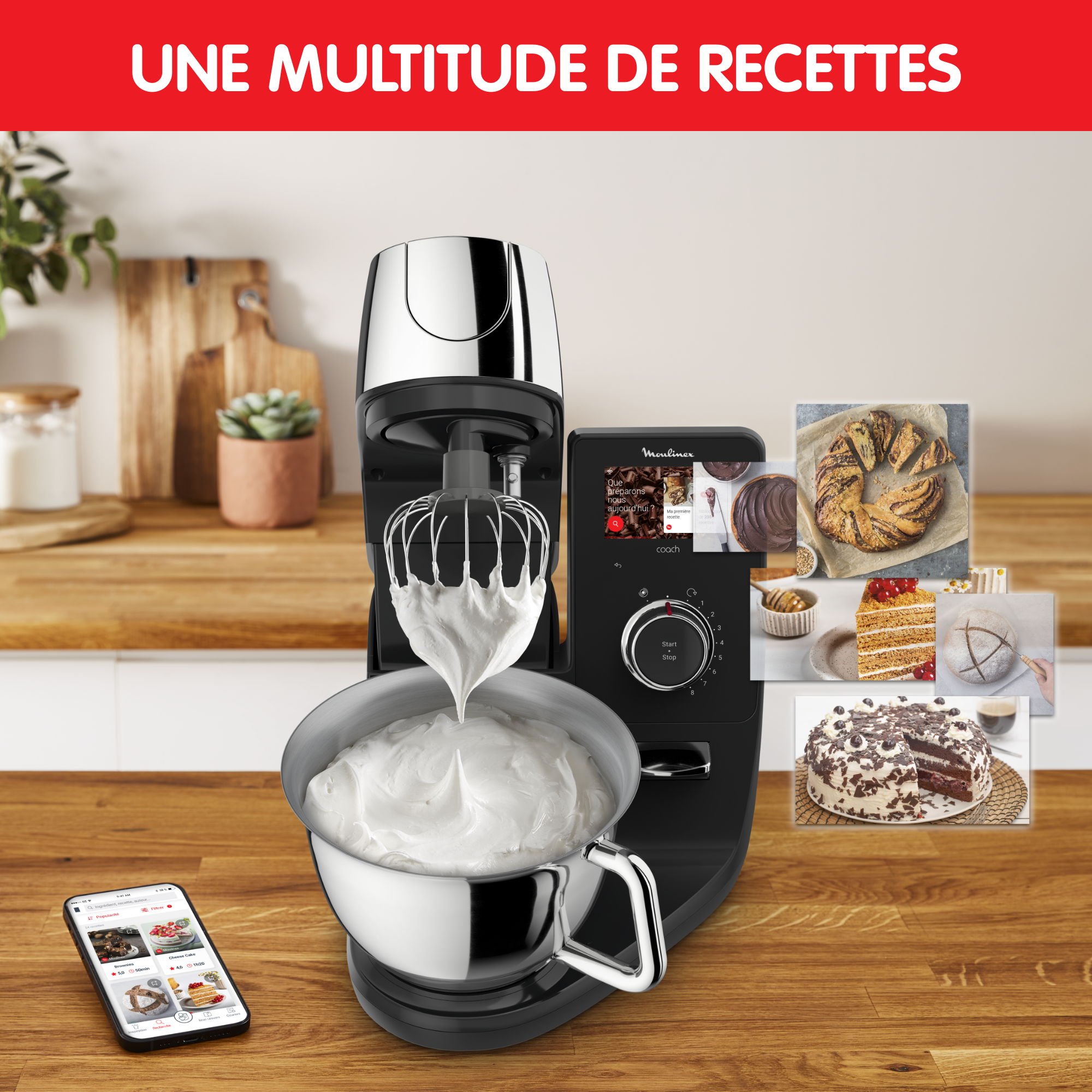 I-Coach Touch, robot pâtissier connecté, 21 programmes, coaching sur l'écran, balance
