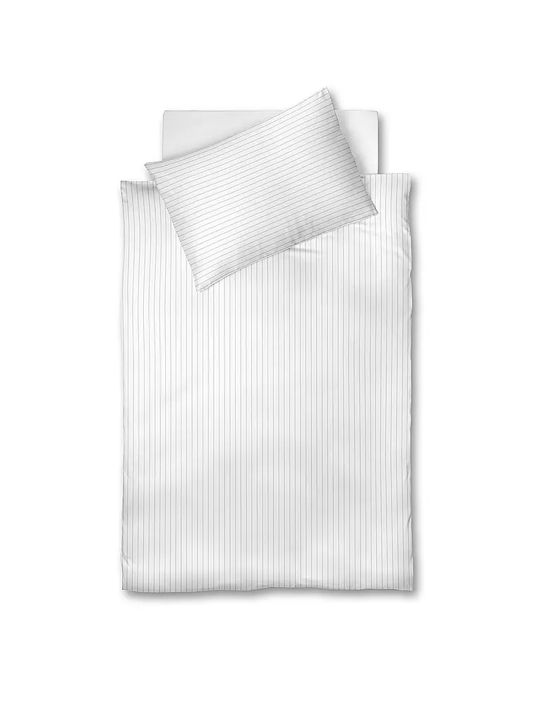 FLEURESSE Damast Bettwäsche Melk 2x 70x90cm / 200x200cm Weiss weiss