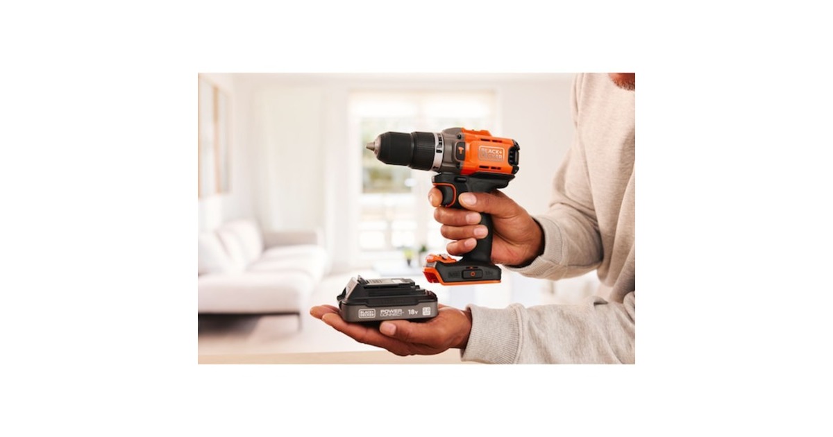 BLACK+DECKERSchroefklop machine/koffer +2x2.0ah schroefboor  (Oranje/zwart, 2 accu's en oplader inbegrepen)