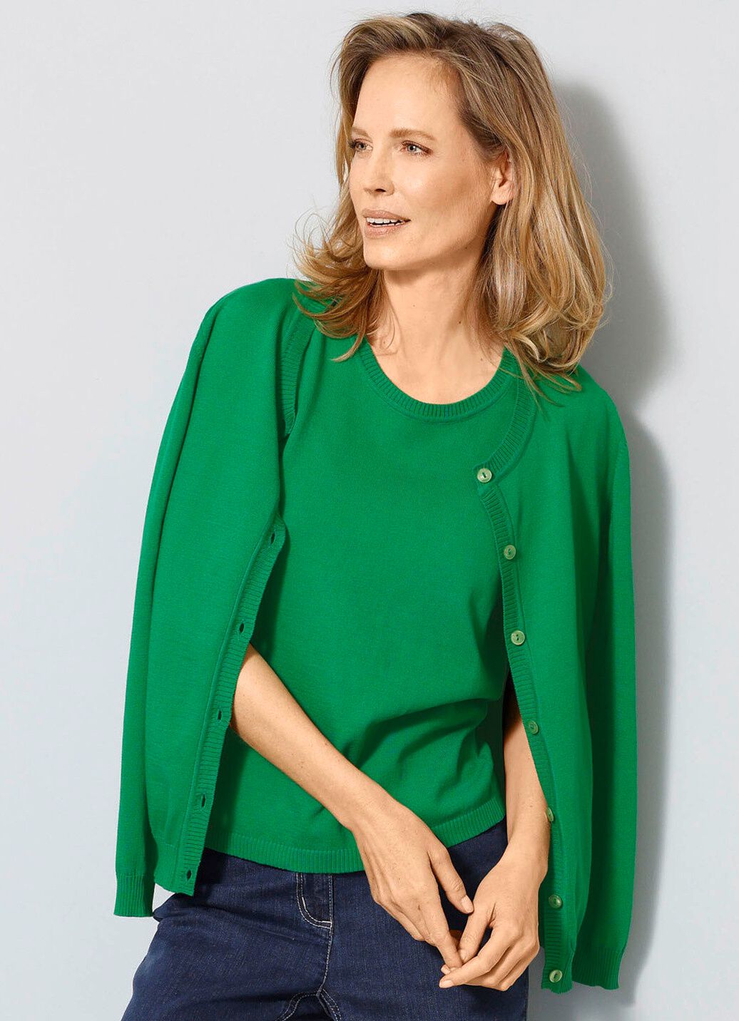 Strickjacke aus reiner Baumwolle