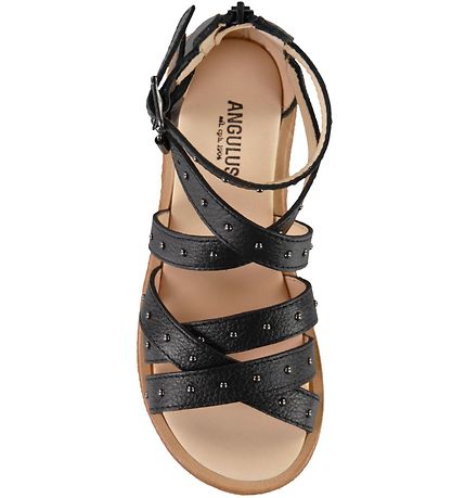 Angulus Sandalen - Schwarz m. Nieten
