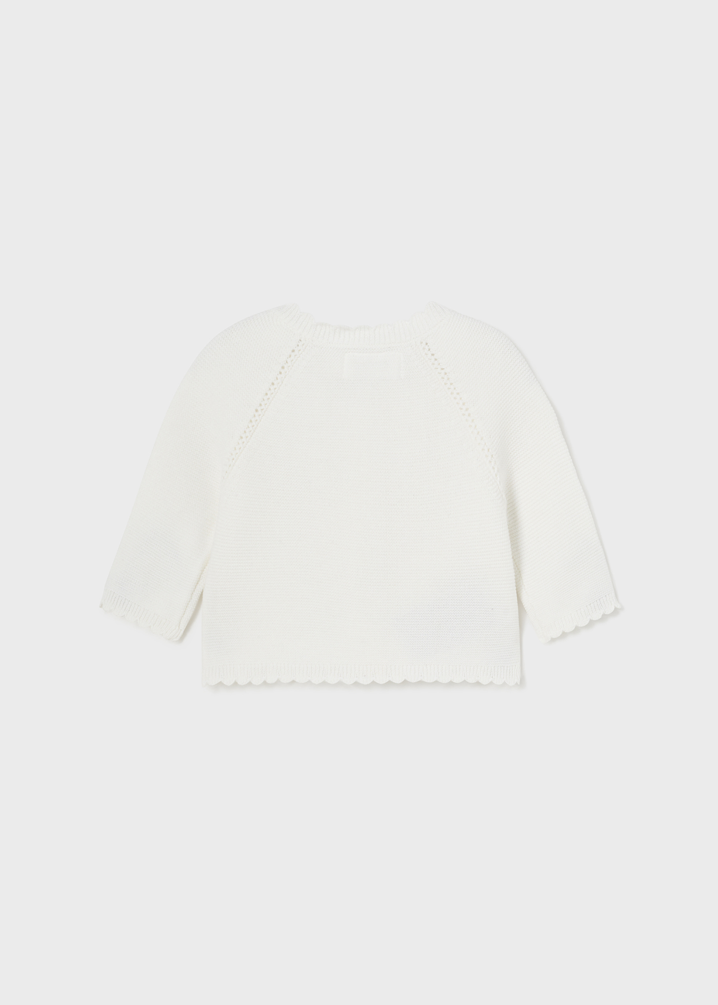 Rebeca tricot Better Cotton recém-nascido branco