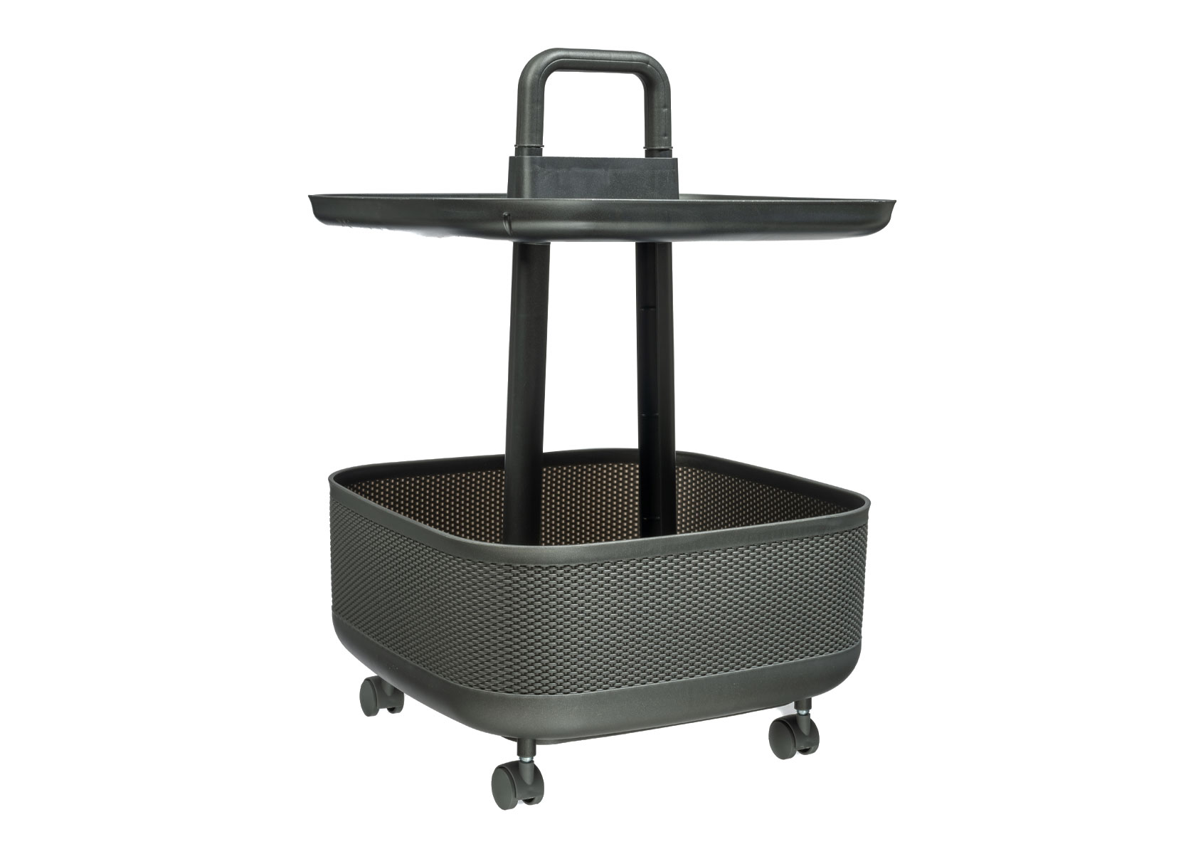 Dekorativer Tischwagen Lifestyle-Butler mit Griff 45x64x45cm Anthrazit