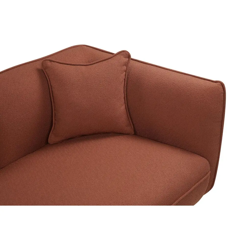 CHEVANNES - Chaise longue - Donkerrood - Bouclé