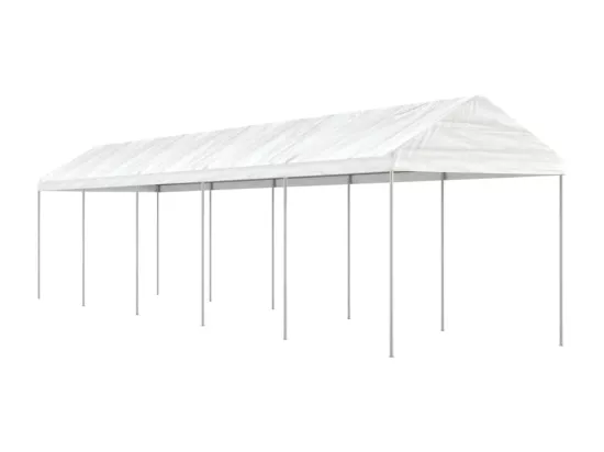 Belvédère avec toit blanc 11,15x2,28x2,69 m polyéthylène