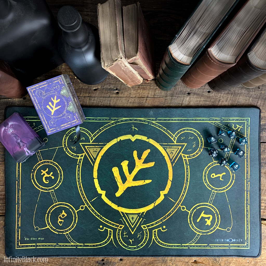Playmat Infinite Black - The Elder Sign Eldritch Green