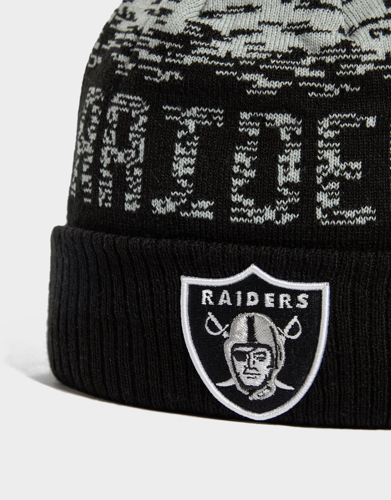 New Era Bonnet à pompon NFL Oakland Raiders