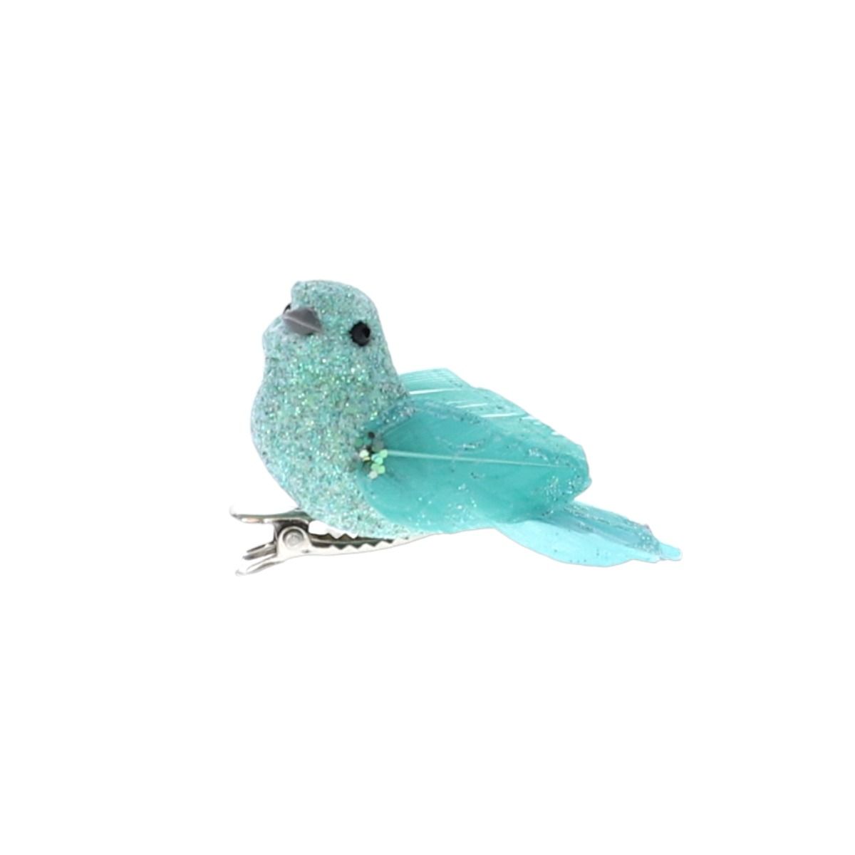 Petit oiseau à clipser vert menthe Atelier jasmin