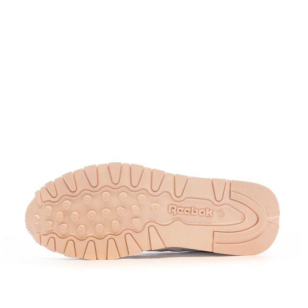 Reebok Baskets Blanches/Roses Femme Reebok Classic Leather