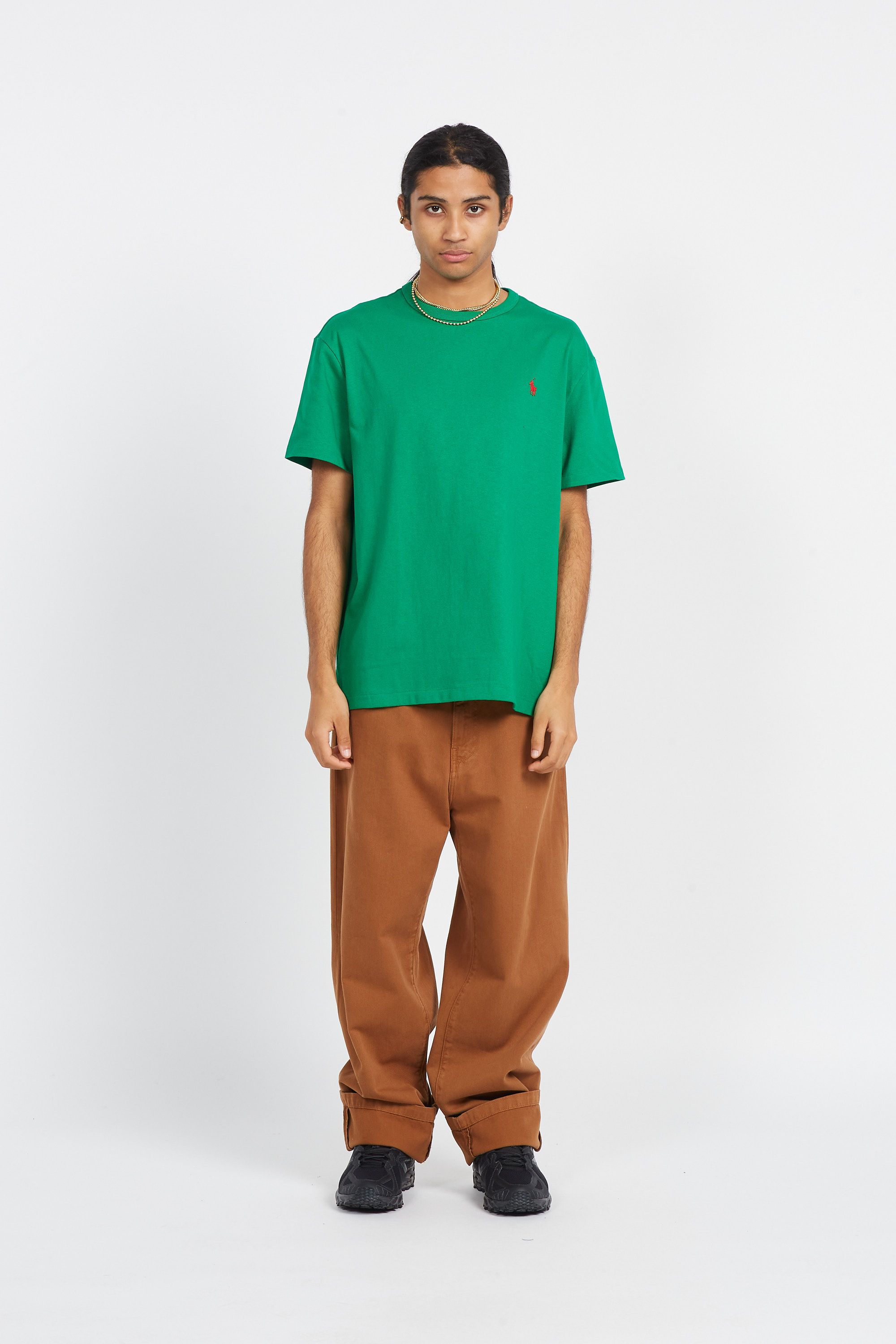 POLO RALPH LAUREN T-shirt Classic Fit Jersey Crewneck T-Shirt Vert