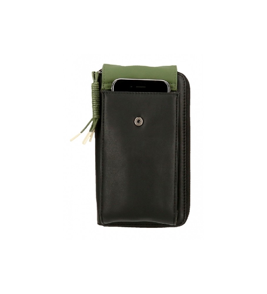 Bolsa de ombro/porta-celular preta Pepe Jeans Bea - 11x20x4cm -