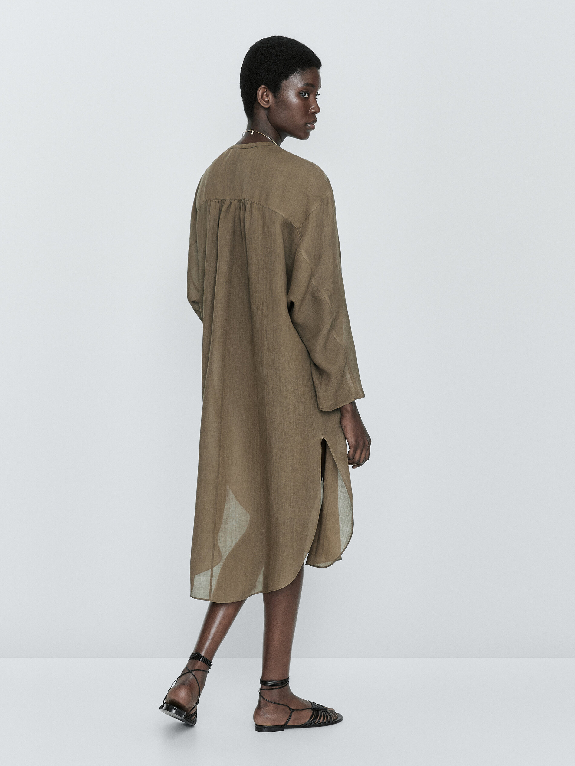 Blusa 100% Rami - Cáqui