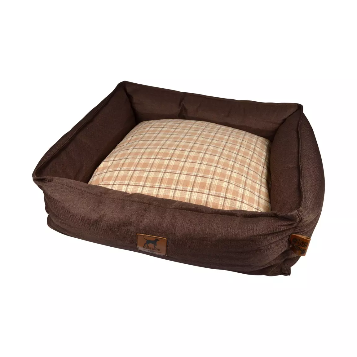 Panier rectangle pour chat et chien Héritage L65 cm Noisette
