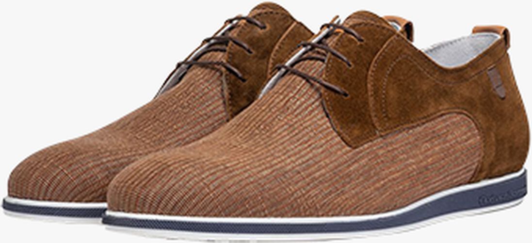 FLORIS VAN BOMMEL cognac floris van bommel veterschoenen sfm-30220