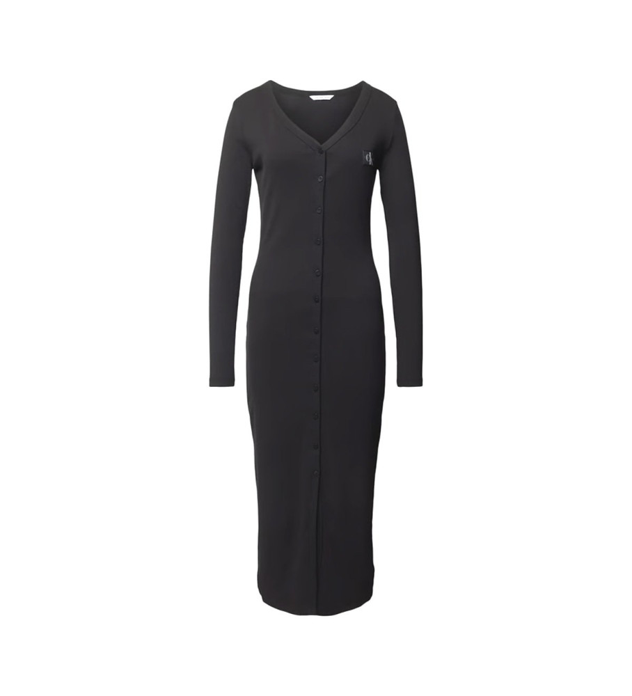 Vestido longo preto da Calvin Klein Jeans Label