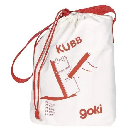 goki Wikingerspiel Kubb, im Baumwollbeutel