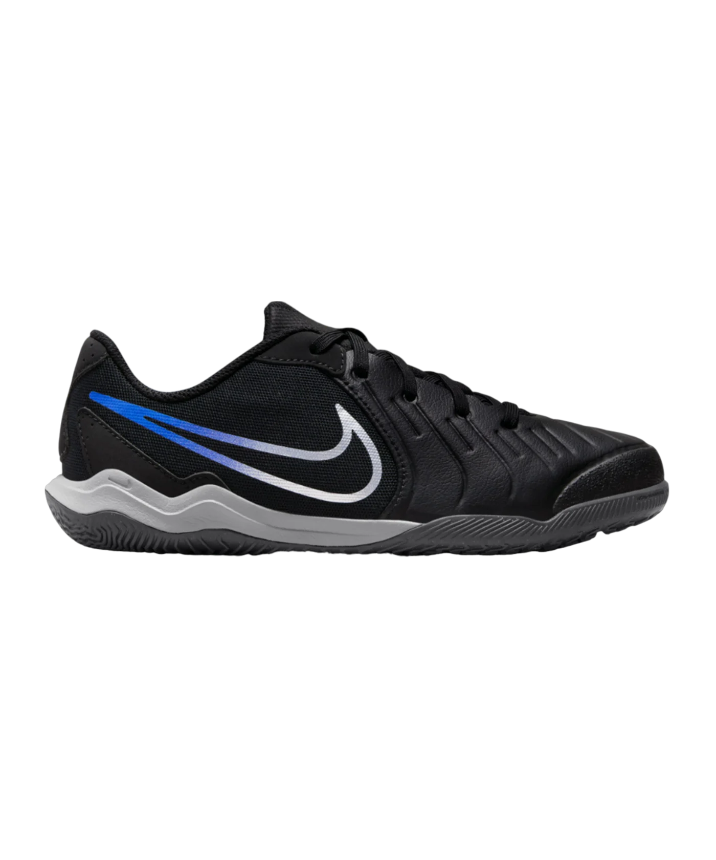 Nike Jr Tiempo Legend X Academy IC Halle Shadow Kids Schwarz Silber Blau F040