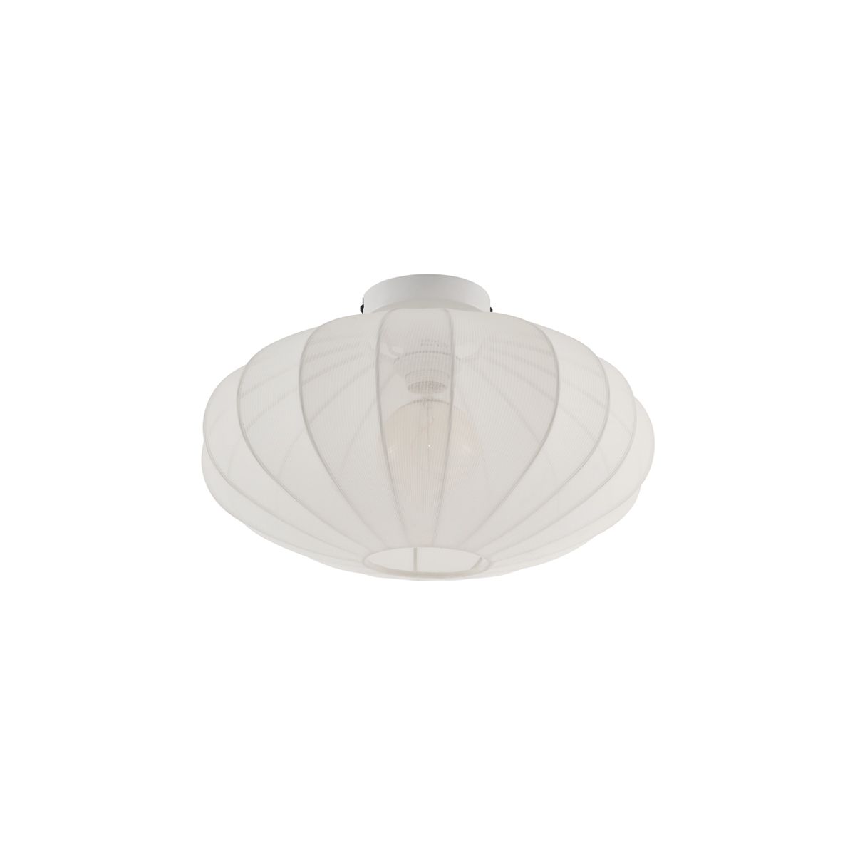 Japandi plafondlamp wit met stoffen kap - Bida