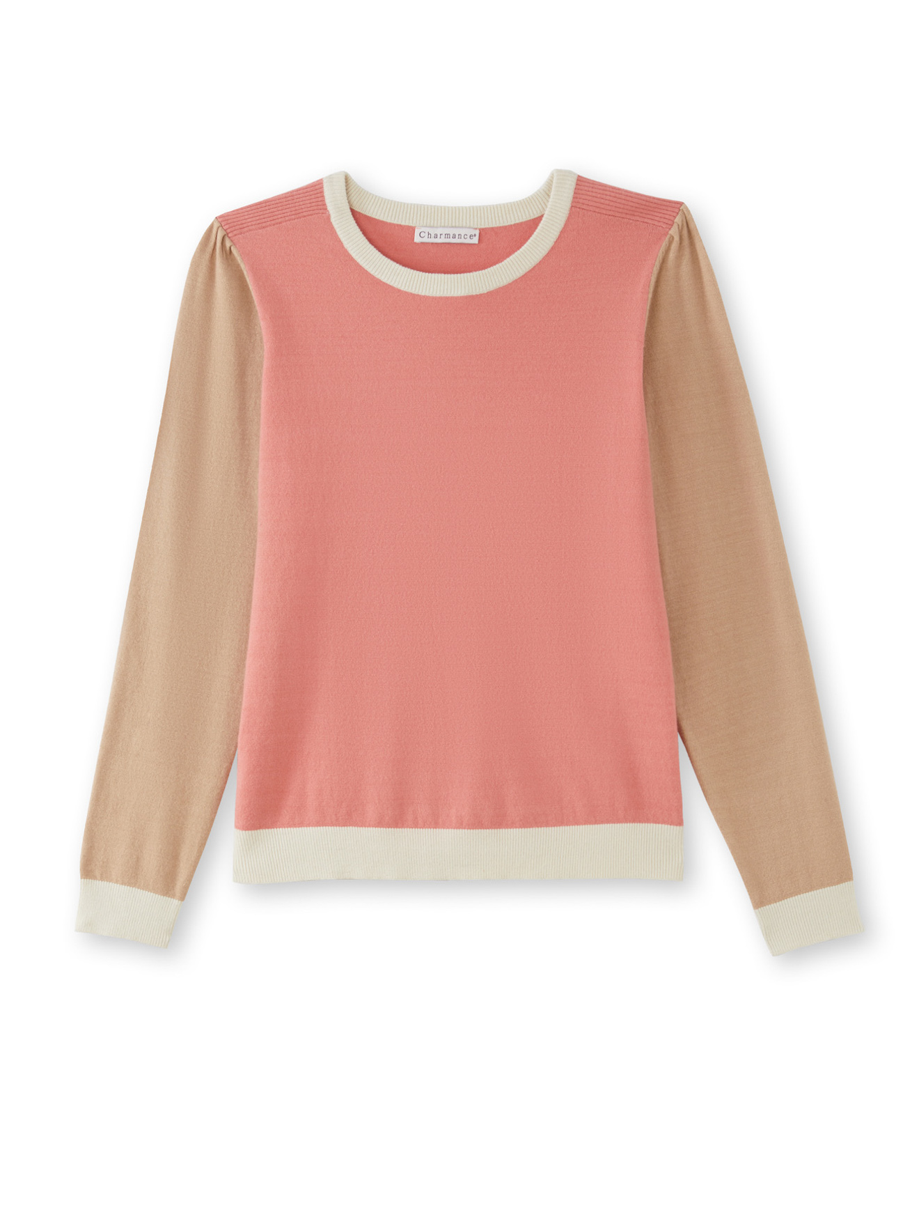 Pull tricolore encolure ronde
