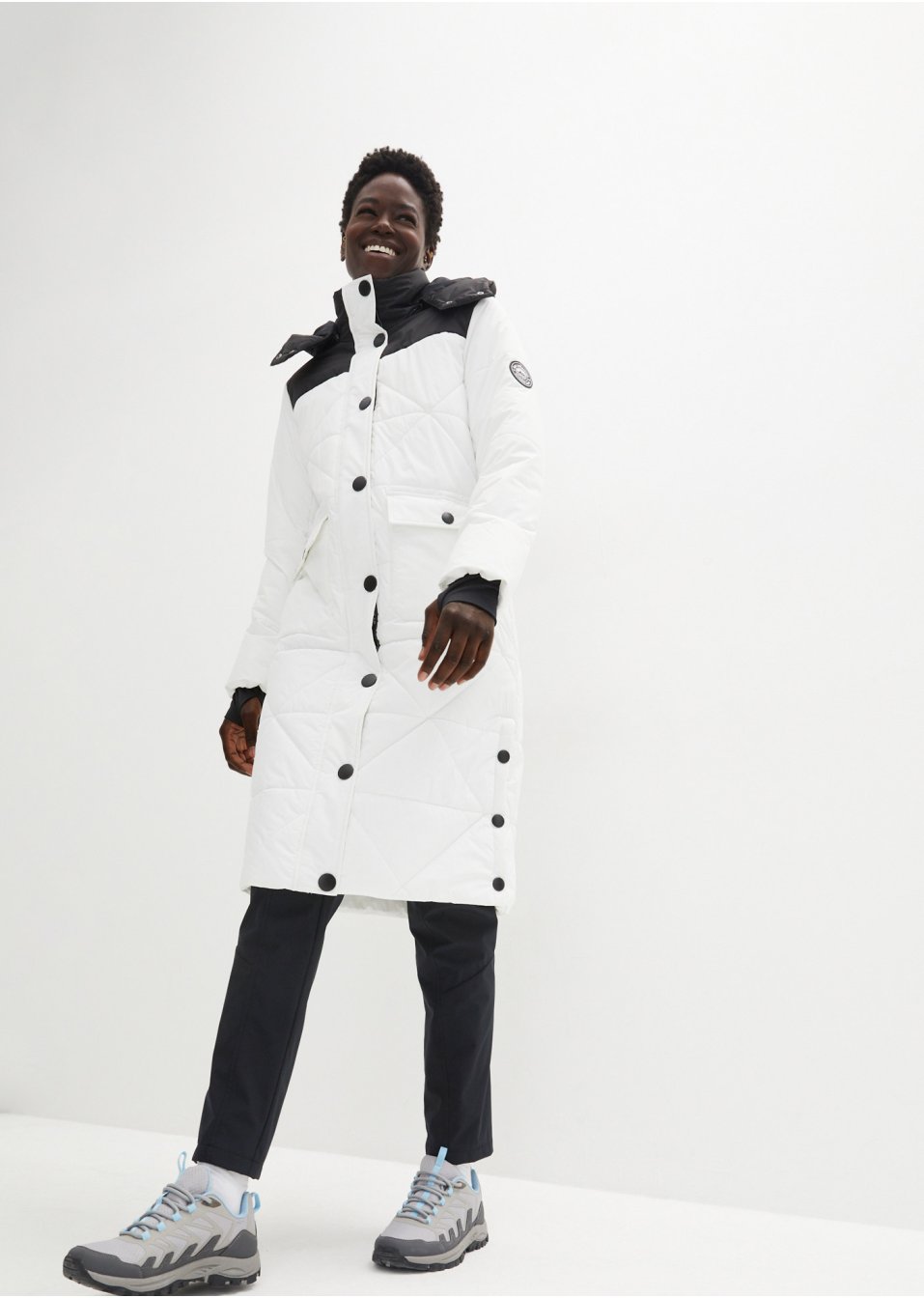 Manteau outdoor imperméable avec boutons sur le côté