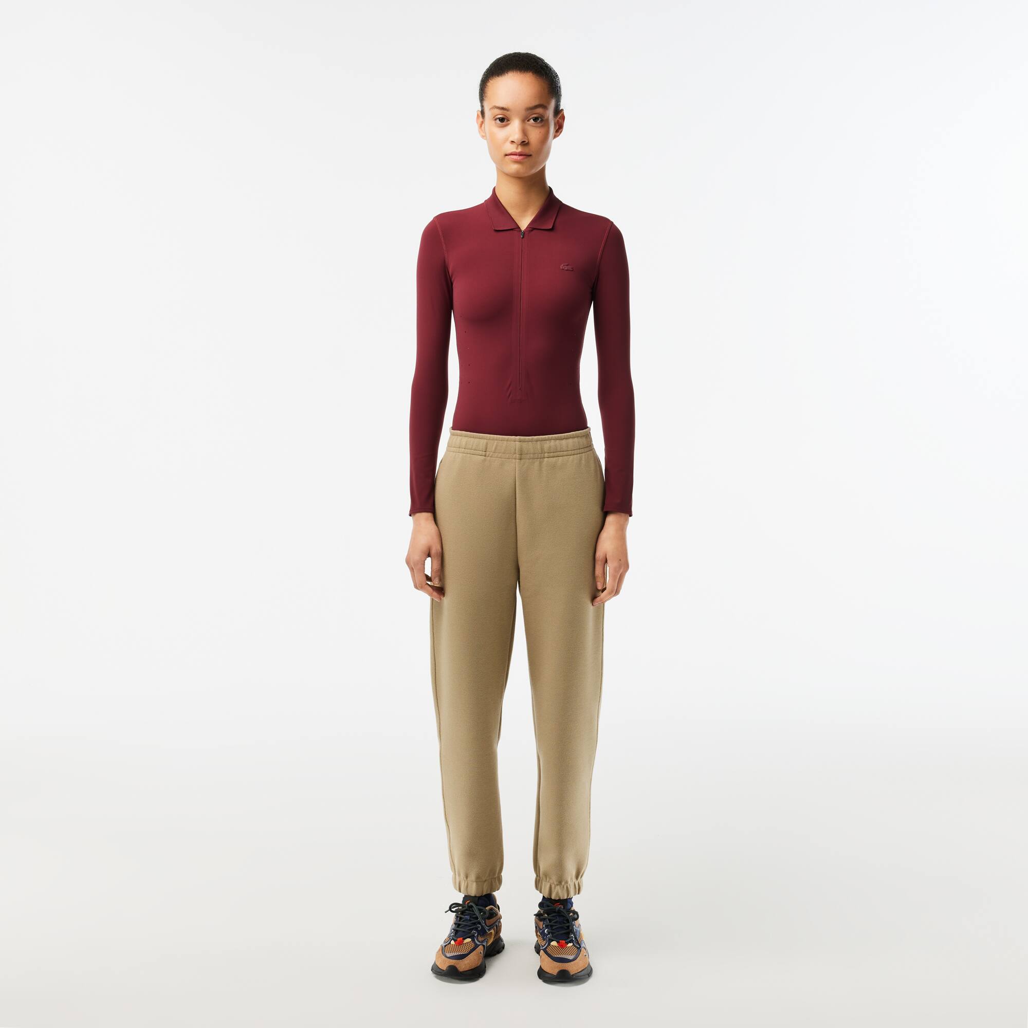 Damen Jogginghose aus Baumwollmischung Traningshosen - Beige - Lacoste - Damen
