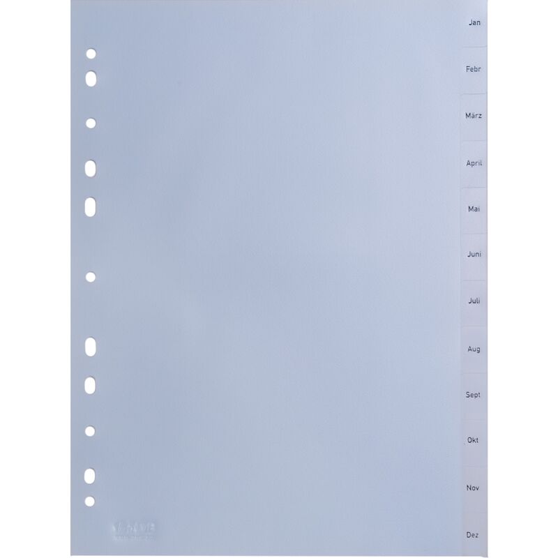 HWB Register transparent, A4, Jan-Dez