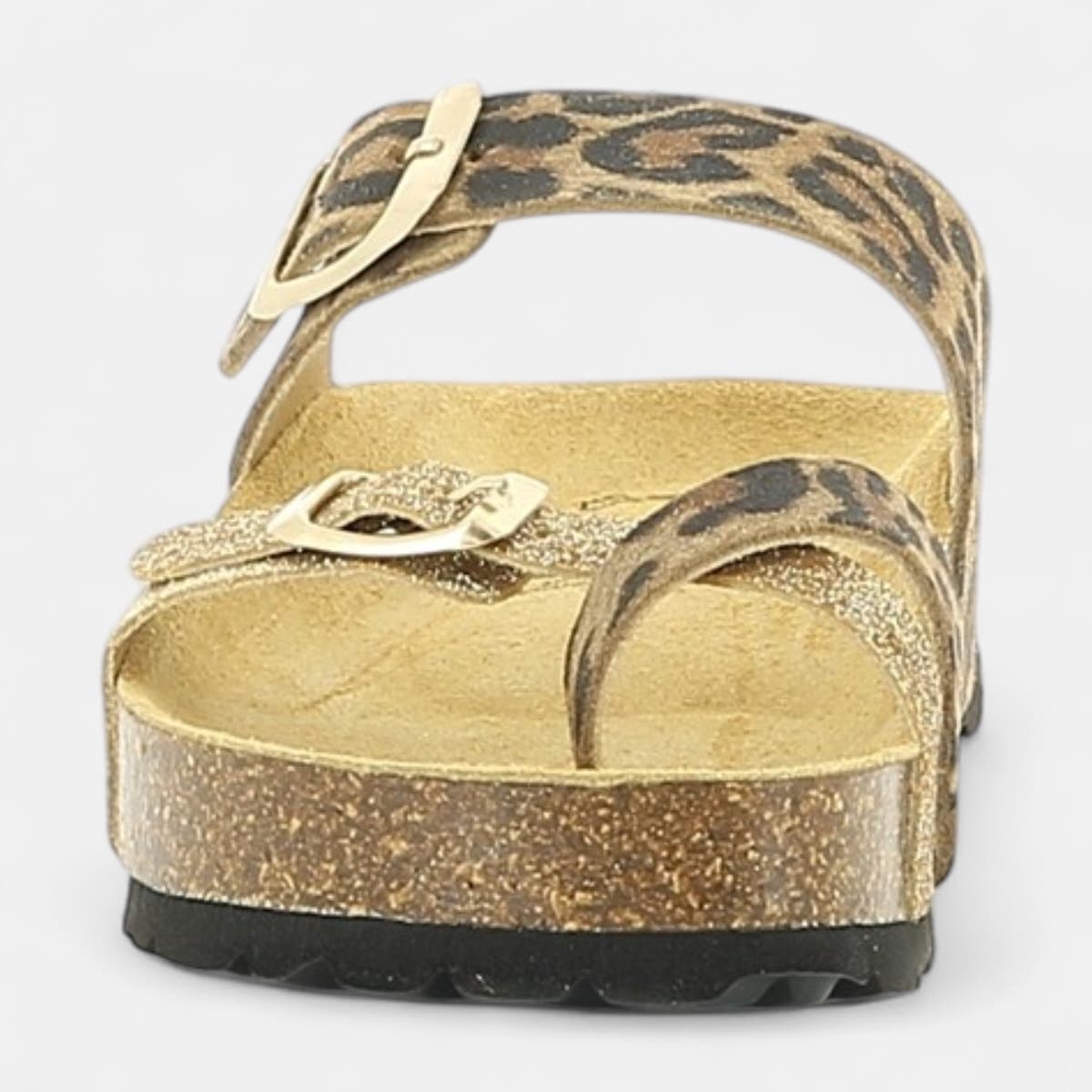 Mules semelle liège Femme marron
