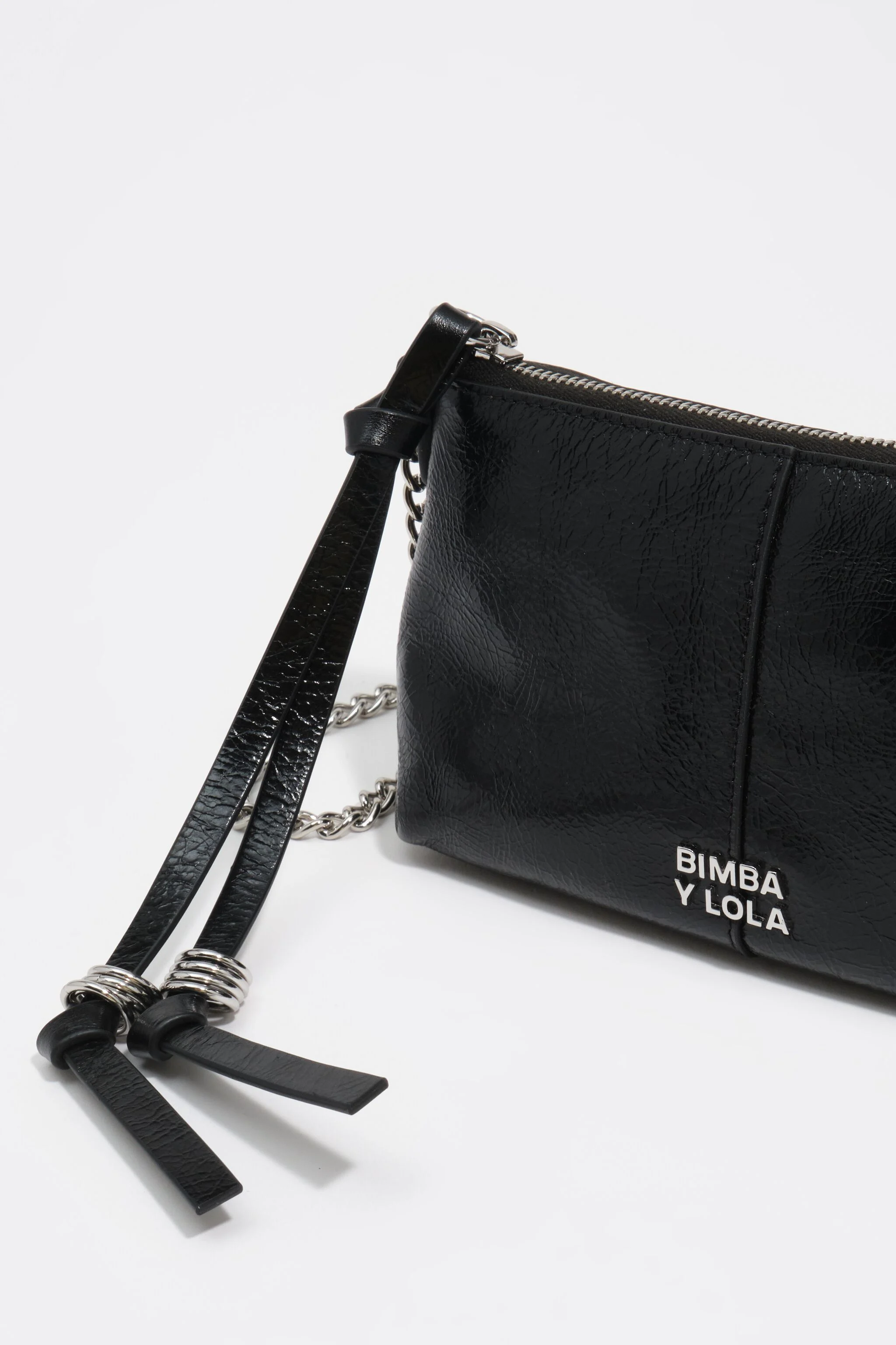 Bolsa pequena de couro preto