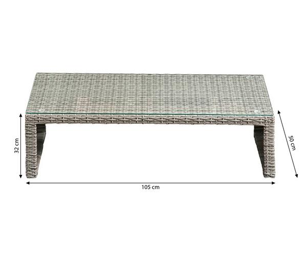Dehner Geflecht-Lounge Rom, 4-teilig