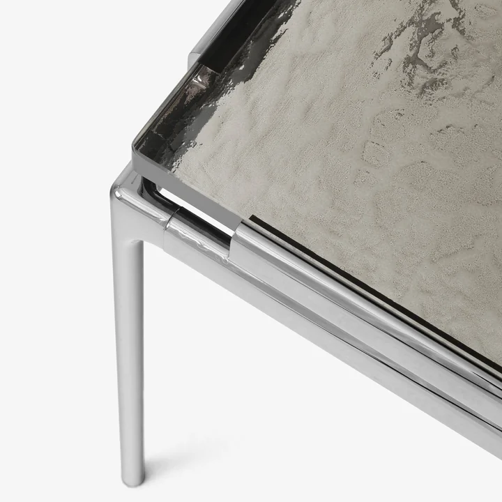 &Tradition - Sett Coffee Table LN12, Bianco Carrara / Chrom dunkel