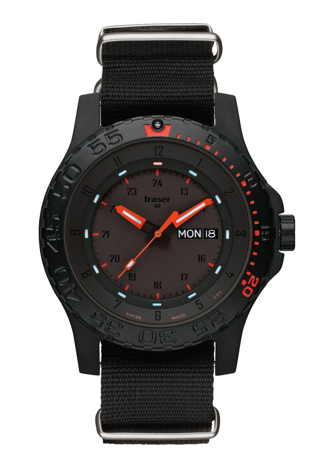 Traser Red Combat Nato Herrenuhr 104147