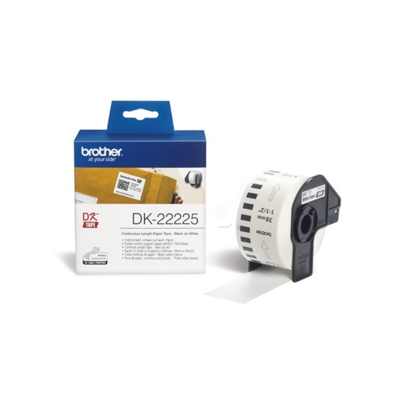 Brother DK22225 P-Touch Etiketten, weiss, 38mm x 30,48m