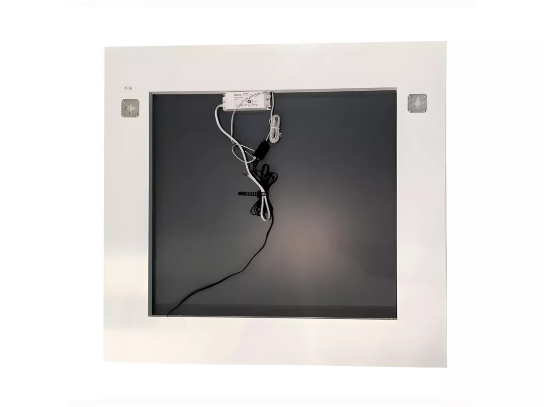 Miroir LED 100 cm finition blanc