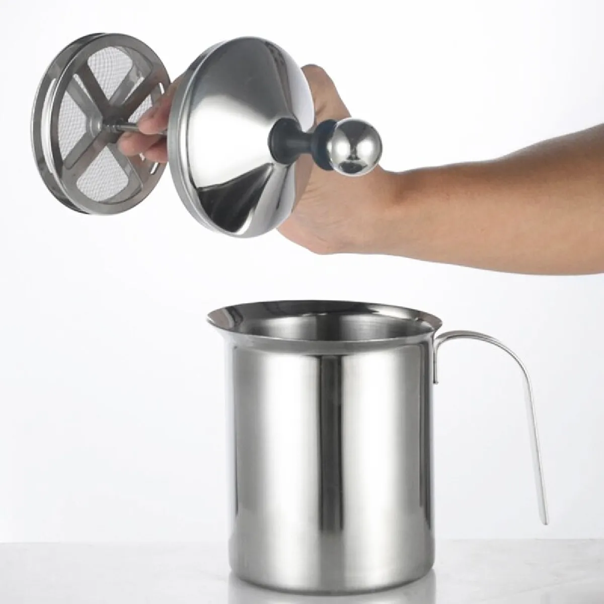 Universal Moussoir à Café Universel - Inox - 400 ml