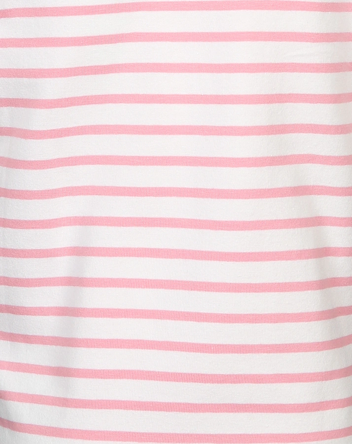 T-Shirt GIRLS FAULTIER gestreift in weiß/lightpink